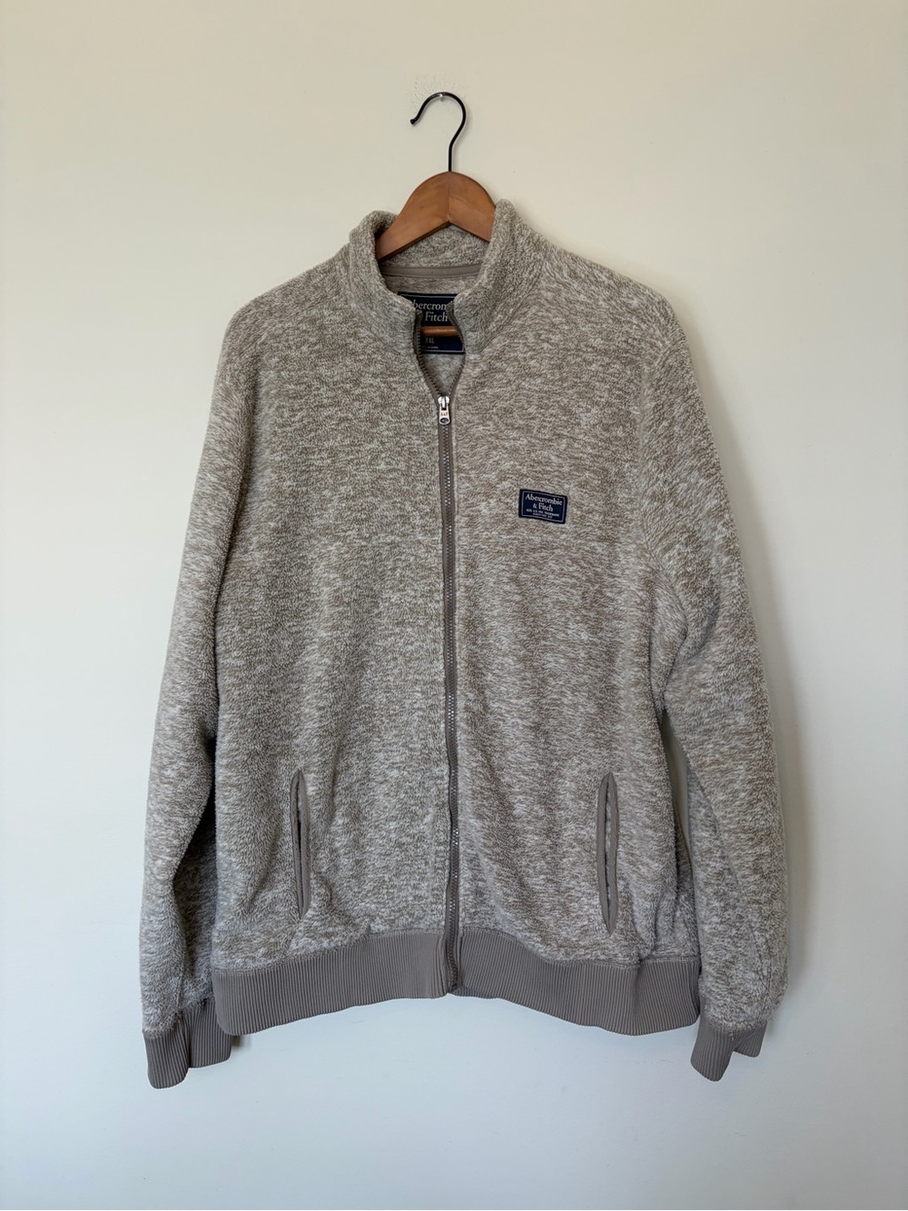 Abercrombie & Fitch  Heather Gray Full-Zip Sweater